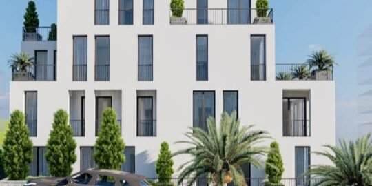 Spacious two bedroom penthouse with a sea view terrace in Becici