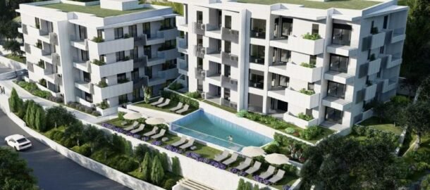 Jednosoban stan u kompleksu u izgradnji sa bazenom u Petrovcu!