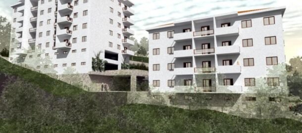 Двуспальная квартира в строящемся доме в Петровце с видом на море!