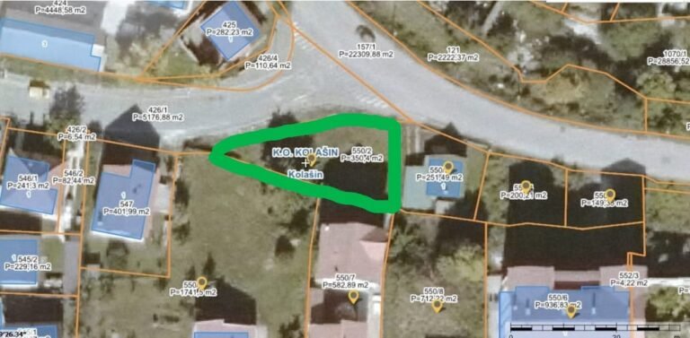 Участок под застройку в центре Колашина — главного горнолыжного курорта Черногории